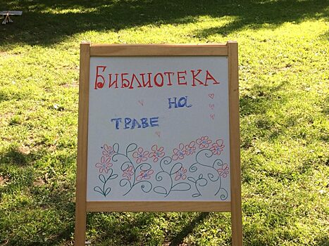 В центре Новосибирска расположилась «Библиотека на траве»