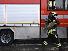 Появились кадры пожара в сталинской высотке в Москве