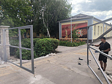 В Геническе продолжается капитальный ремонт школы №3 силами строителей из Краснодарского края