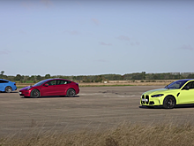 Audi RS 5, BMW M3 и Tesla Model 3 Performance сравнили в дрэг-рейсинге