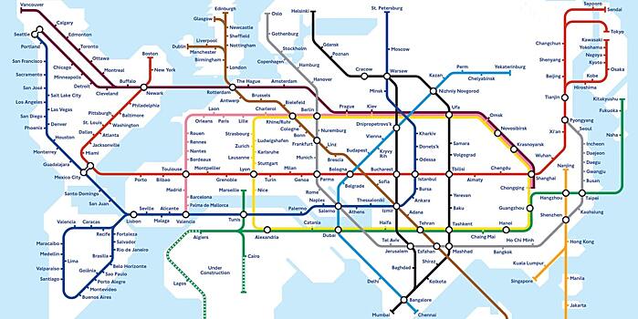 Опубликована карта гиперскоростного мирового метро