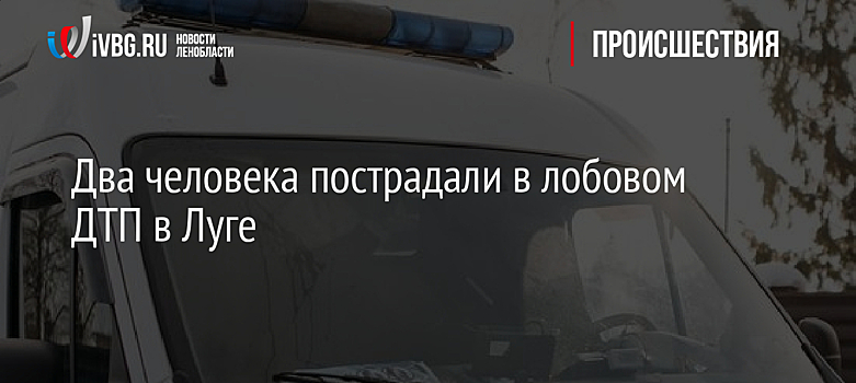 Два человека пострадали в лобовом ДТП в Луге