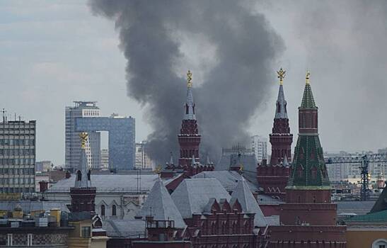 В центре Москвы произошел пожар