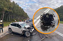 Около Бердска произошло смертельное ДТП — из Audi A6 вылетел двигатель