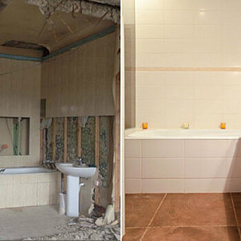 До и после: как преобразили «убитые» ванные