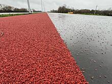 В Курске на проспекте Булатова на велосипедной дорожке уложили противоскользящее покрытие