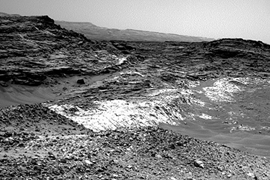 Фрагмент панорамы, сделанной марсоходом Curiosity