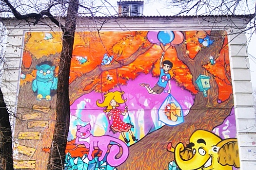 Незаурядный стрит-арт: в Кузбассе мобильный оператор изуродовал стену с граффити