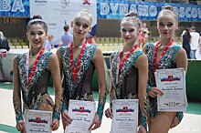 На первенстве Москвы по художественной гимнастике команда Савеловского завоевала бронзу