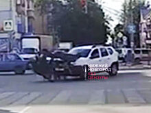 В Нижегородской области на видео попал жесткий кульбит мотоциклиста