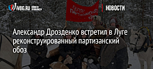 Александр Дрозденко встретил в Луге реконструированный партизанский обоз