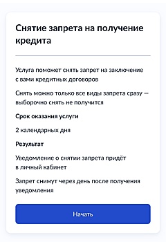 Как снять самозапрет на выдачу кредитов
