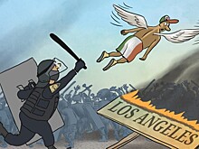 Американский «город ангелов» (Лос-Анджелес) превратился в поле битвы