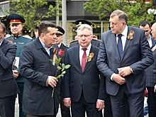 Лидер боснийских сербов Милорад Додик принял участие в акции "Бессмертный полк"