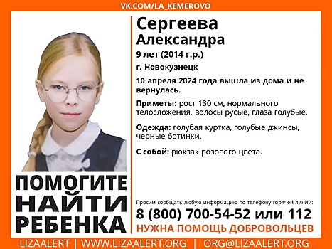 Девятилетняя девочка исчезла в Новокузнецке