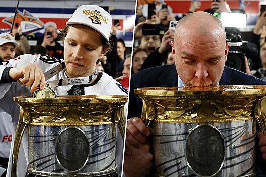 Зернов обмывал медаль, Мозякин и Разин пили из кубка. Фото чемпионства «Металлурга»