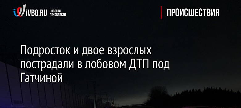 Подросток и двое взрослых пострадали в лобовом ДТП под Гатчиной