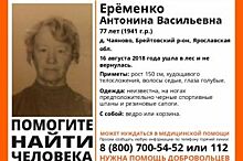 С 16 августа в Ярославской области ищут 77-летнюю пенсионерку