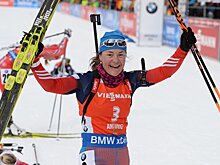 Биатлонисты Юрлова и Слепов стали чемпионами России в миксте