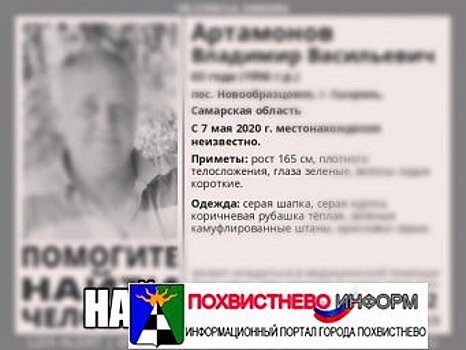 Разыскиваемый Владимир Артамонов из Сызрани найден мёртвым