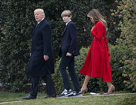 14-летний сын Дональда Трампа за год перерос отца на голову