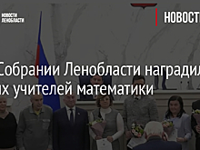 В ЗакСобрании Ленобласти наградили лучших учителей математики
