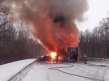 В Башкирии на трассе при столкновении двух фур погибли два человека