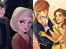 Романтические пары героев разных мультфильмов: арт-подборка