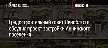 Градостроительный совет Ленобласти обсудил проект застройки Аннинского поселения