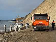 Мэр Новороссийска с семьей принял участие в уборке мазута с пляжей Анапы