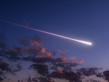 Образец пролетевшего над двумя областями метеорита весит менее 40 г