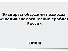Эксперты обсудили подходы решения экологических проблем России