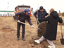 В Оренбурге на ул. Просторной заложили «Сад счастливой семьи»