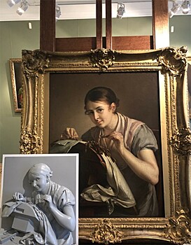 Тактильная копия картины "Кружевница" для незрячих появилась в Музее Тропинина в Москве