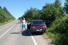 В Пермском районе водитель протаранил машину в которой ехала семья с детьми