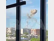 Опубликовано видео удара по телебашне в Харькове