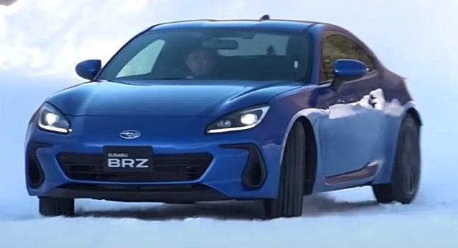 Subaru BRZ 2022 продемонстрировали на испытаниях по снегу