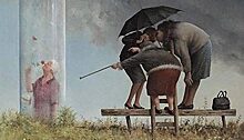 Художник Мариус ван Доккум рисует картины о жизни пожилых парочек