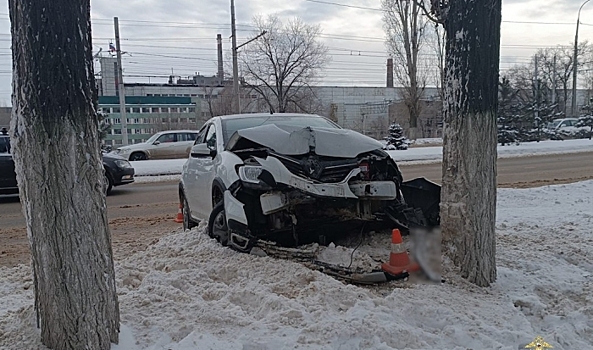 В Волгограде девушка влетела на машине в дерево