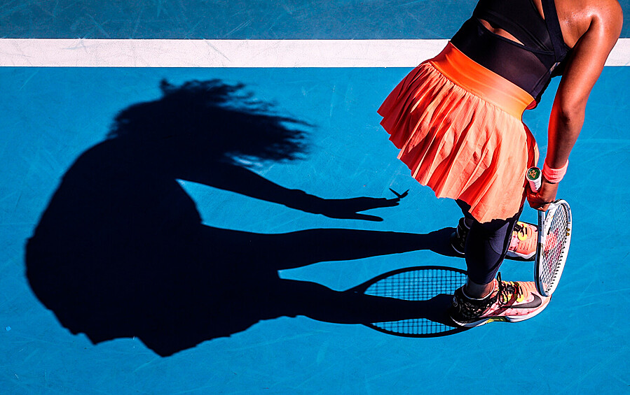 Японская теннисистка Наоми Осака с бабочкой на Открытом чемпионате Австралии