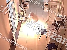 Появилась запись с камеры наблюдения из горевшей рязанской больницы Семашко