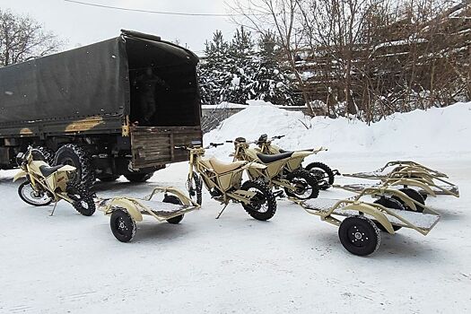 Ижевское предприятие отправило в зону СВО электромотоциклы с прицепами