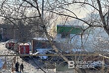 В Казани произошел пожар на территории завода ЖБИ "Кулонстрой"