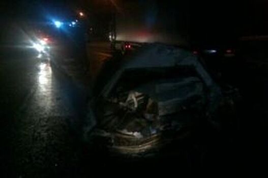 Машина и мотоцикл сгорели в смертельном ДТП в Белореченском районе