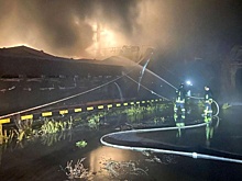 Появились фото пожара на судне в порту Одессы