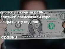 Есть риск движения к 106 . Аналитики предсказали курс доллара на эту неделю