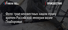 Фото: трое неизвестных нашли пушку времен Российской империи возле Подборовья