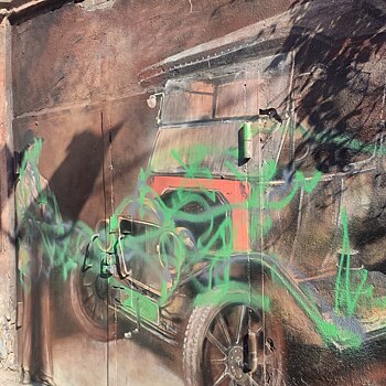В Ростове вычислили вандала, который забрызгал краской работы уличных художников