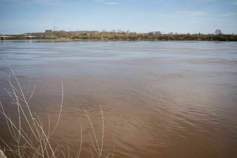 Уровень воды в реке Вятка за сутки поднялся на 13 см