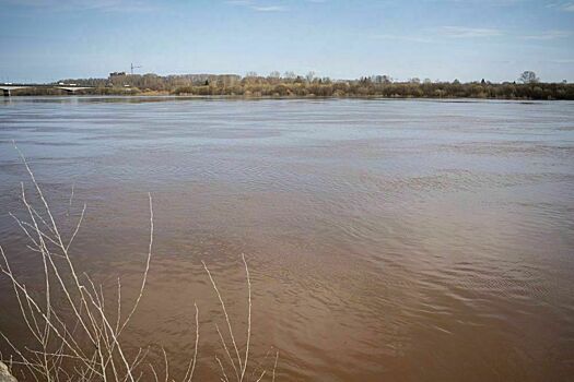 Уровень воды в реке Вятка за сутки поднялся на 13 см